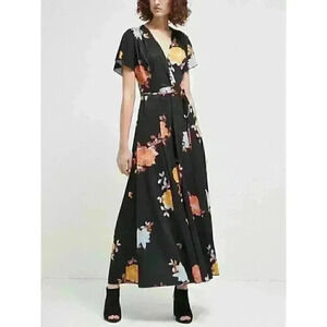 NEW! French Connection Women's 0 Shikoku Crepe Maxi Dress NWT $158